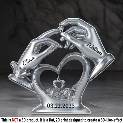 Custom Acrylic Plaque - Personalized Anniversary Wedding Gifts For Husband And Wife, Him And Her