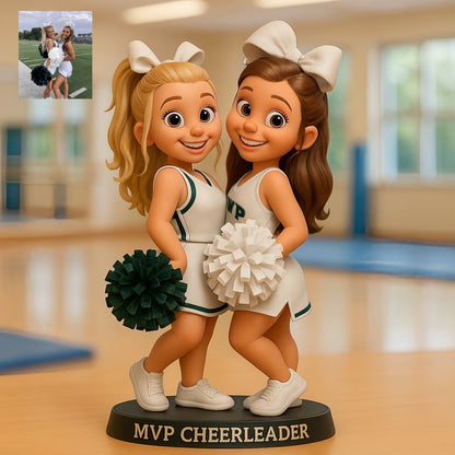 Custom Cheerleader Photo Pixar Cartoon Style Acrylic Plaque