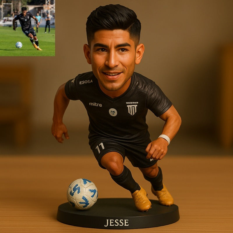 Custom Soccer Photo Pixar Cartoon Style Acrylic Plaque