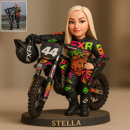 Custom Motorcycle Photo Pixar Cartoon Style Acrylic Plaque