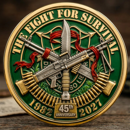 Jungle Warrior 45th Anniversary Commemorative Coin 1982–2027 – Action Hero Collector Coin