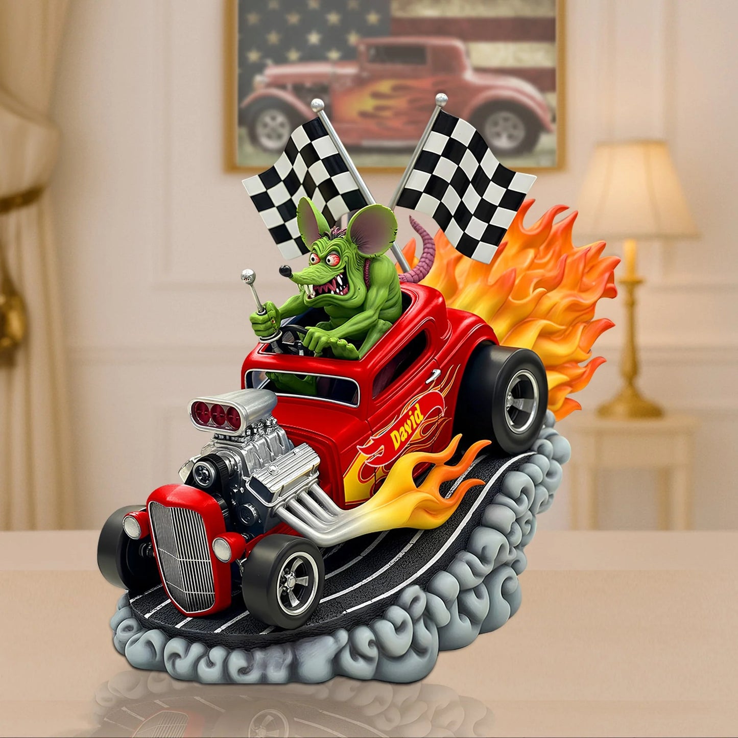 Personalized Gift For Hot Rod Lovers Acrylic Plaque, Hot Rod Racing
