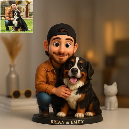 Custom Pet Photo Pixar Cartoon Style Acrylic Plaque