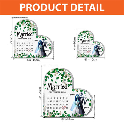Married Calendar - Personalized Nightmare Custom Shaped Acrylic Plaque