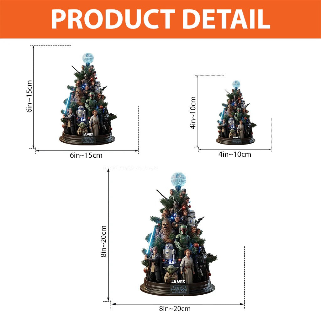 Dashing Through The Snow - Personalized The Force Custom Shaped Acrylic Plaque