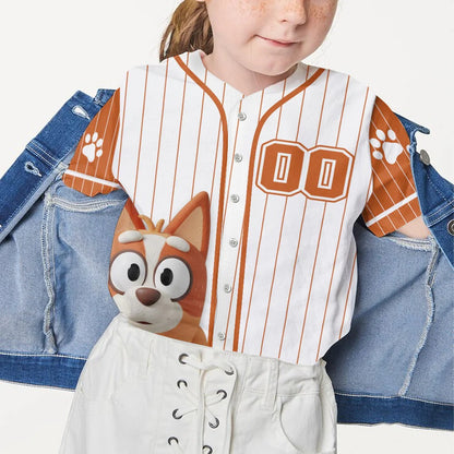 Blue Dog - Personalized Blue Dog Baseball Jersey