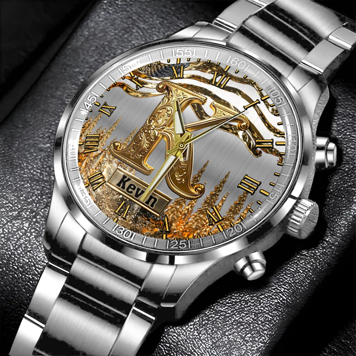 Name Initial Alphabet - Personalized Hand Watch