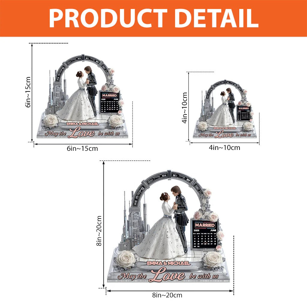 May The Love Be With Us - Personalized The Force Custom Shaped Acrylic Plaque
