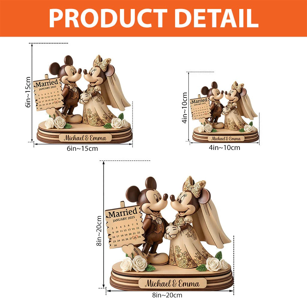 Married - Personalized Mouse Custom Shaped Acrylic Plaque