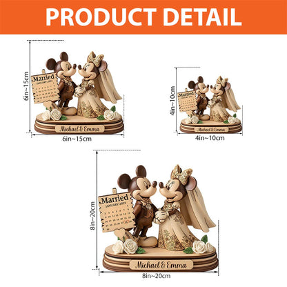 Married - Personalized Mouse Custom Shaped Acrylic Plaque