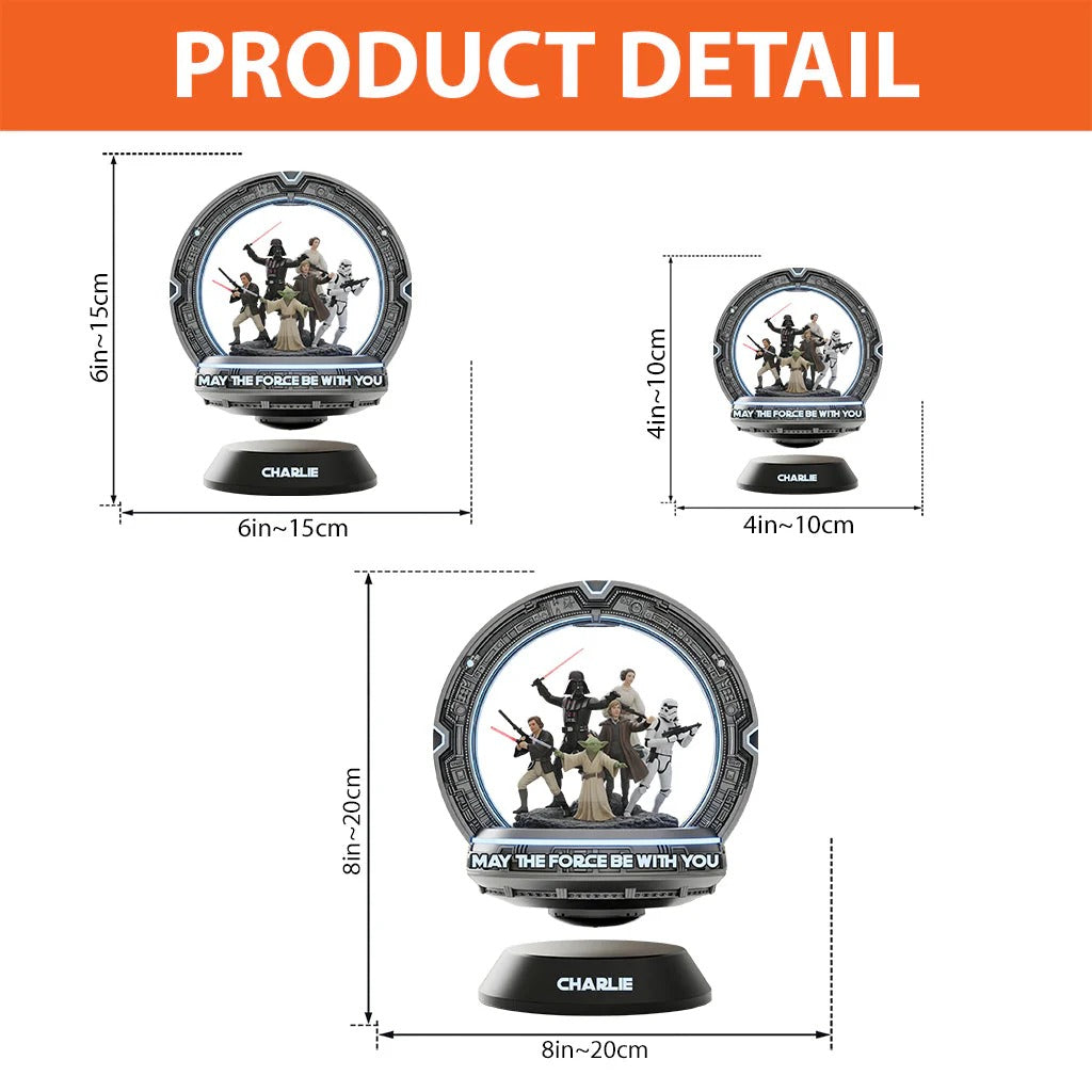 May The Force Be With You - Personalized The Force Custom Shaped Acrylic Plaque