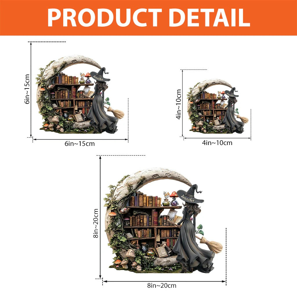 Beautiful Witch - Personalized Witch Custom Shaped Acrylic Plaque