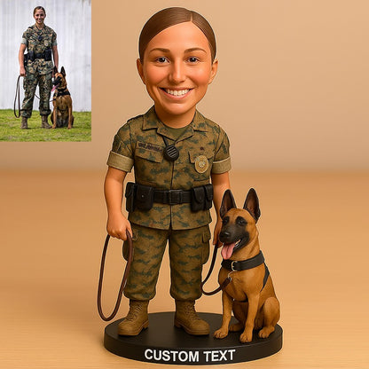 Custom Soldier Photo Pixar Cartoon Style Acrylic Plaque
