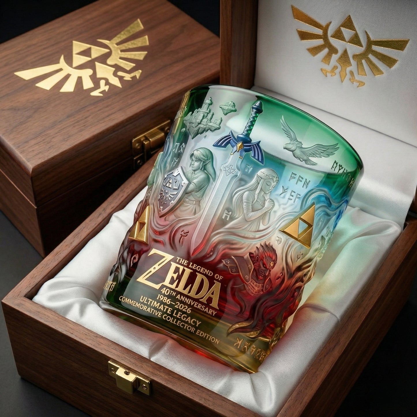 TLoZ 40th Anniversary - The Hero's Legend Whiskey Glass