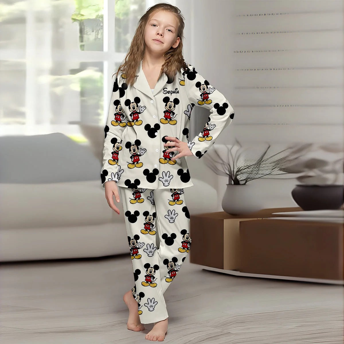 Friends - Personalized Mouse Button Down Pajamas