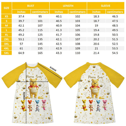 Mama Bear - Personalized Mouse Sleep T-shirt Dress