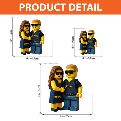 Custom Couple Photo Leg0 Style Acrylic Plaque