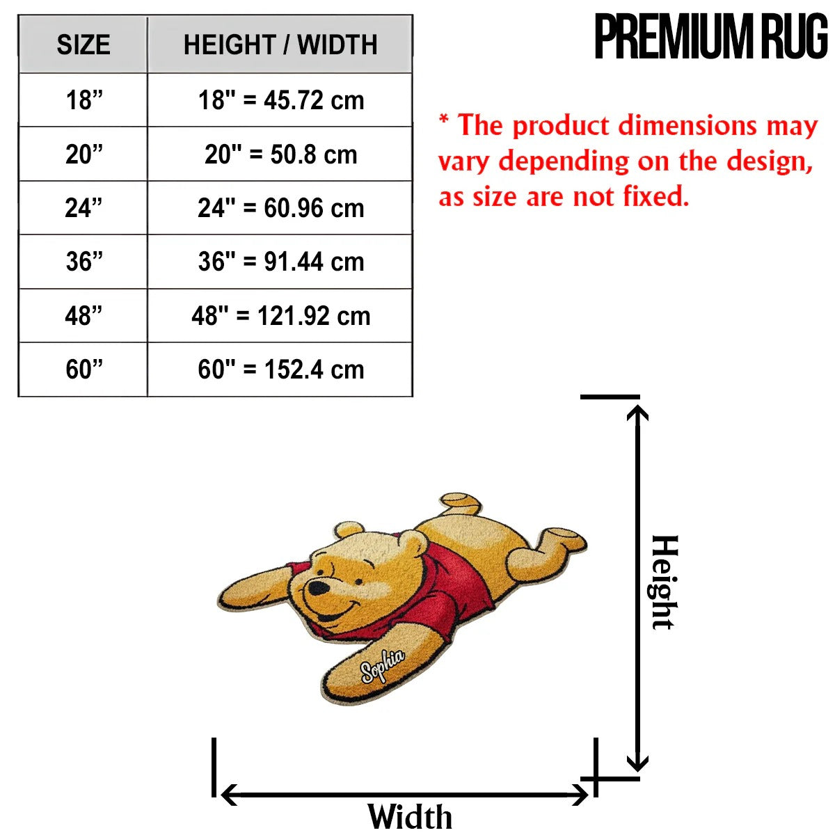 Lazy Bear - Personalized Mouse Shaped Doormat/ Rug