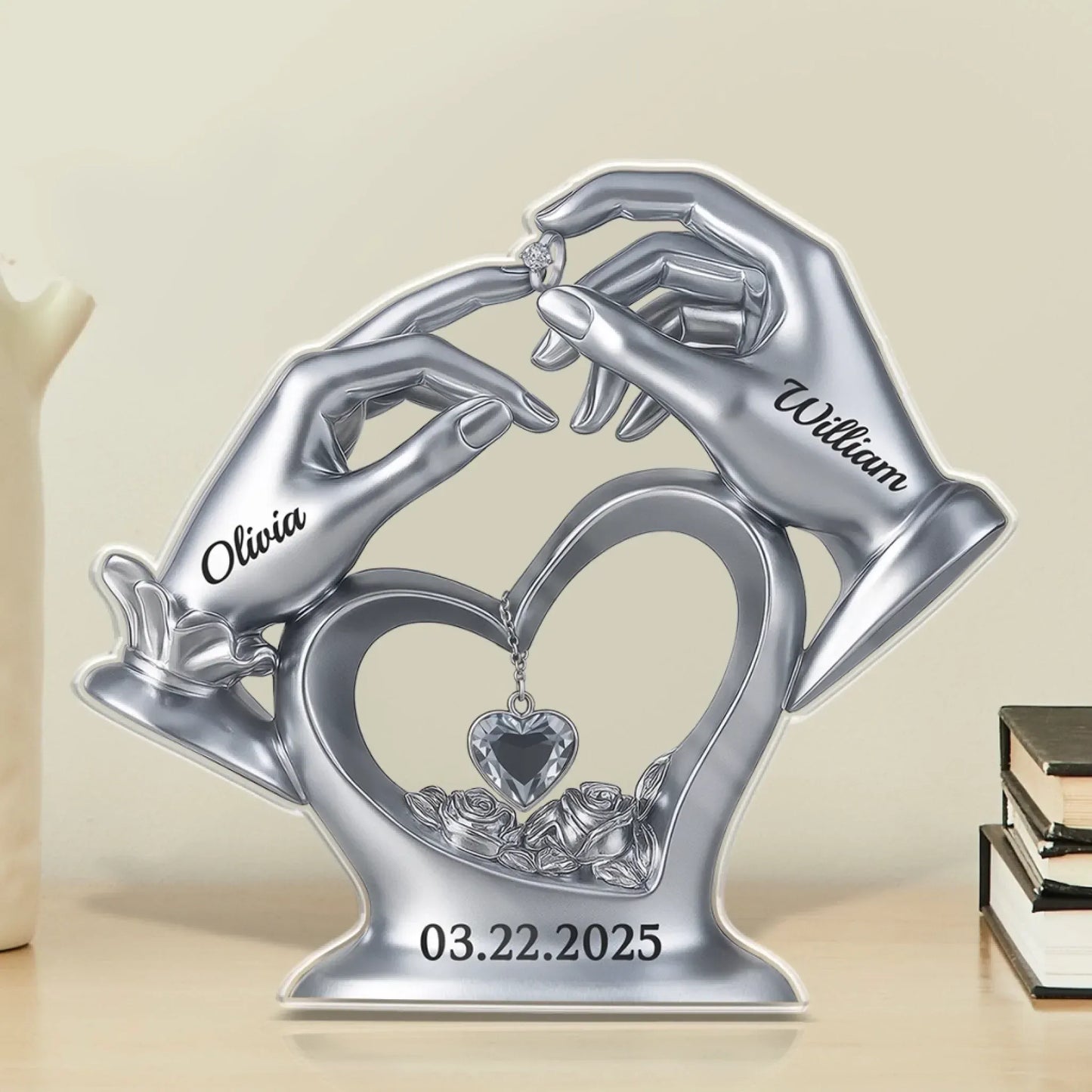Custom Acrylic Plaque - Personalized Anniversary Wedding Gifts For Husband And Wife, Him And Her