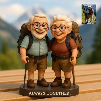 Custom Hiking Photo Pixar Cartoon Style Acrylic Plaque