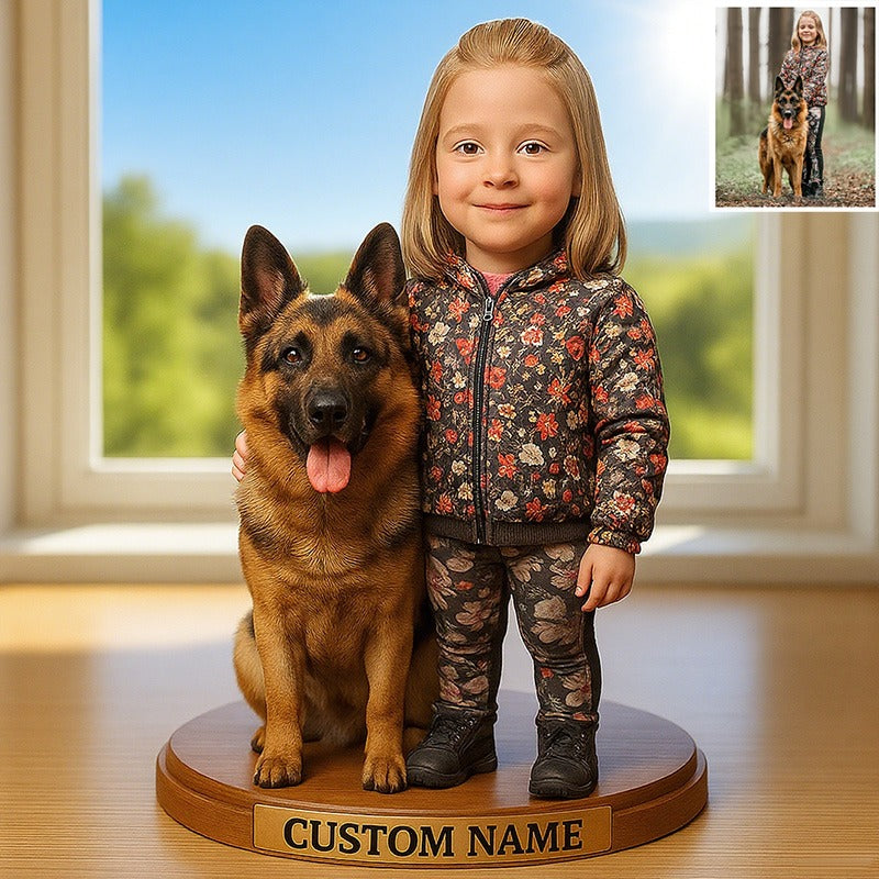 Custom Pet Photo Cartoon Style Acrylic Plaque