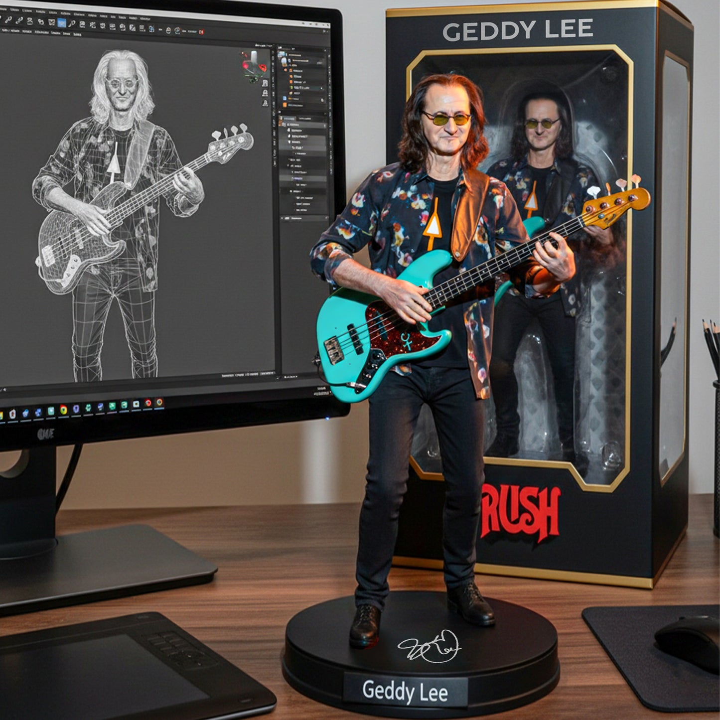Rock Band Legend Tribute - Trending Custom Rush Shaped Acrylic Plaque