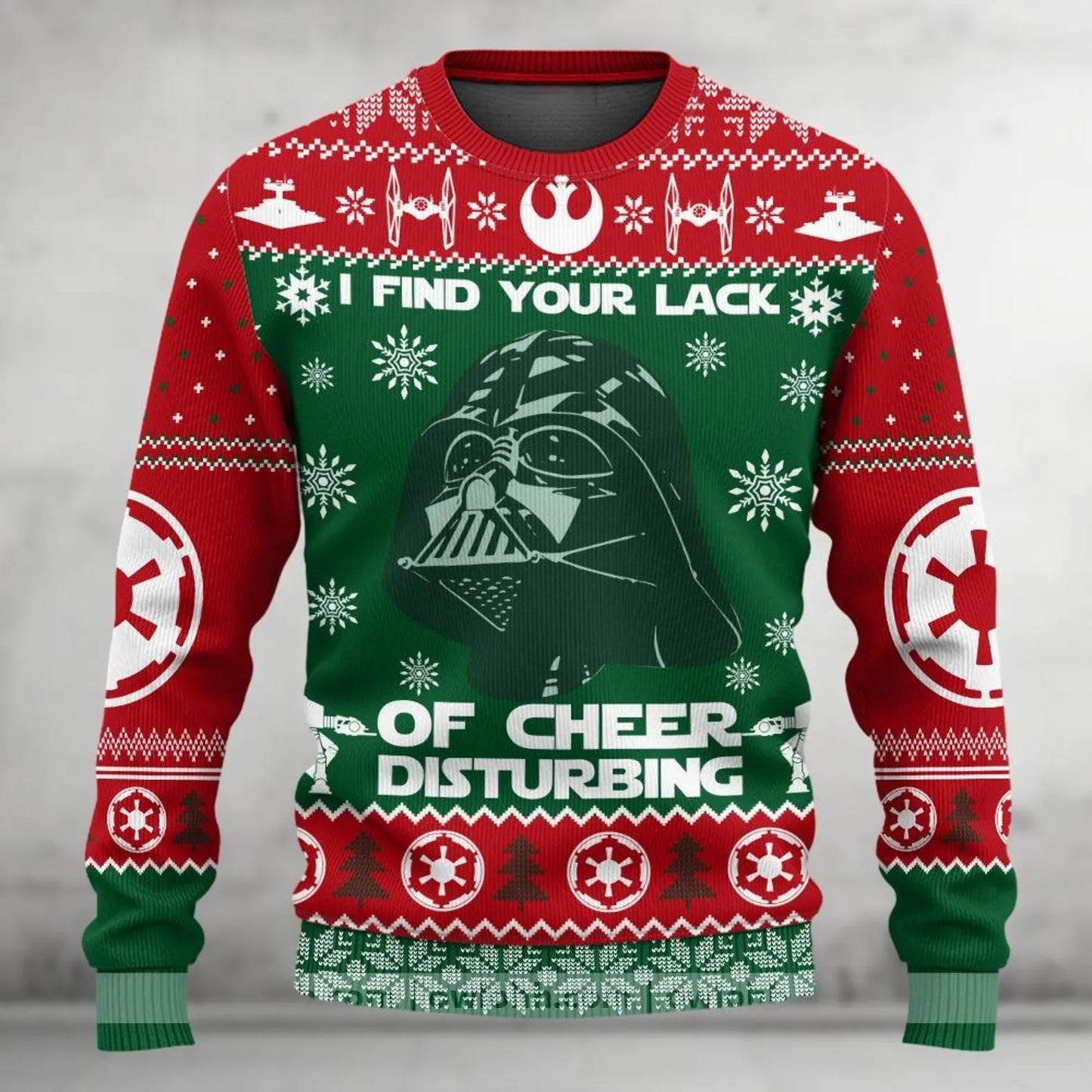 I Find Your Lack Of Cheer Disturbing - Personalized Galaxy Ugly Sweater, Xmas Ugly Sweatshirt