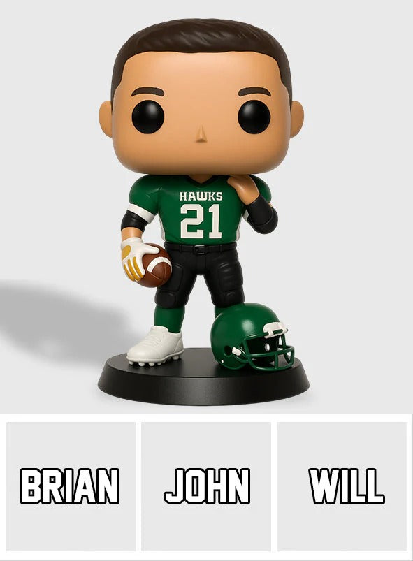 Custom Figure From Any Photo - Personalized Football Custom Shaped Acrylic Plaque