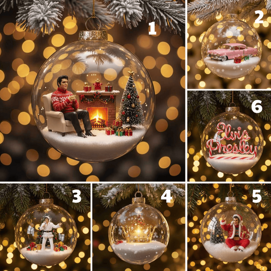 ELPR Legend Singer – Personalized Holiday Scene Custom Shaped Acrylic Ornament