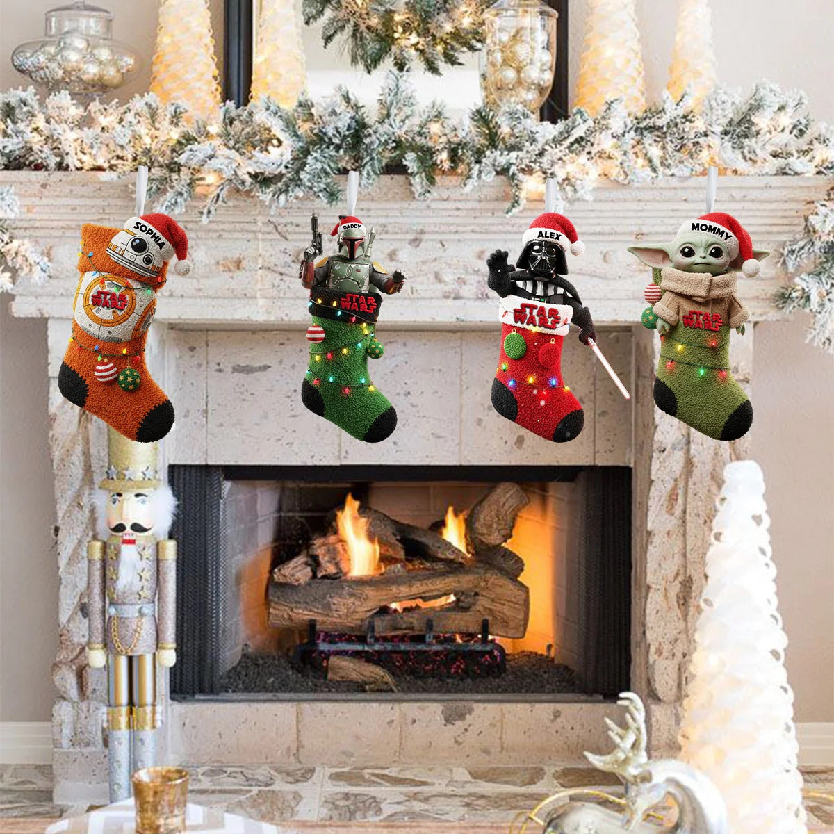 A Merry Christmas You Must Have - Personalized The Force Shaped Christmas Stocking