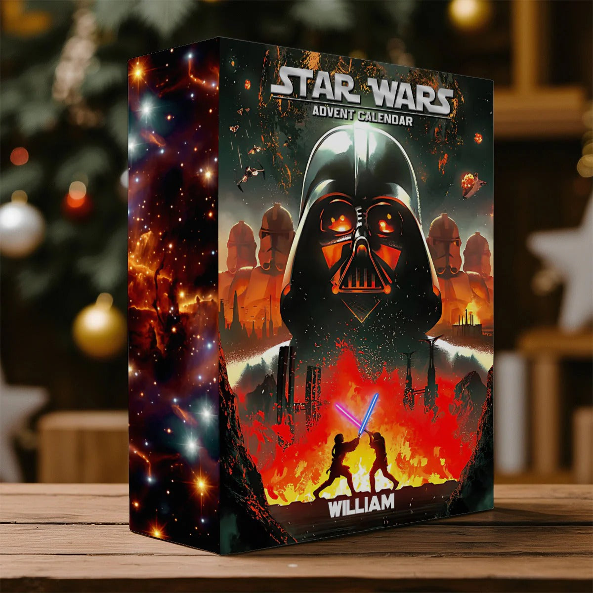 The Force Be With You - Personalized The Force Folded Advent Calendar With Ornaments