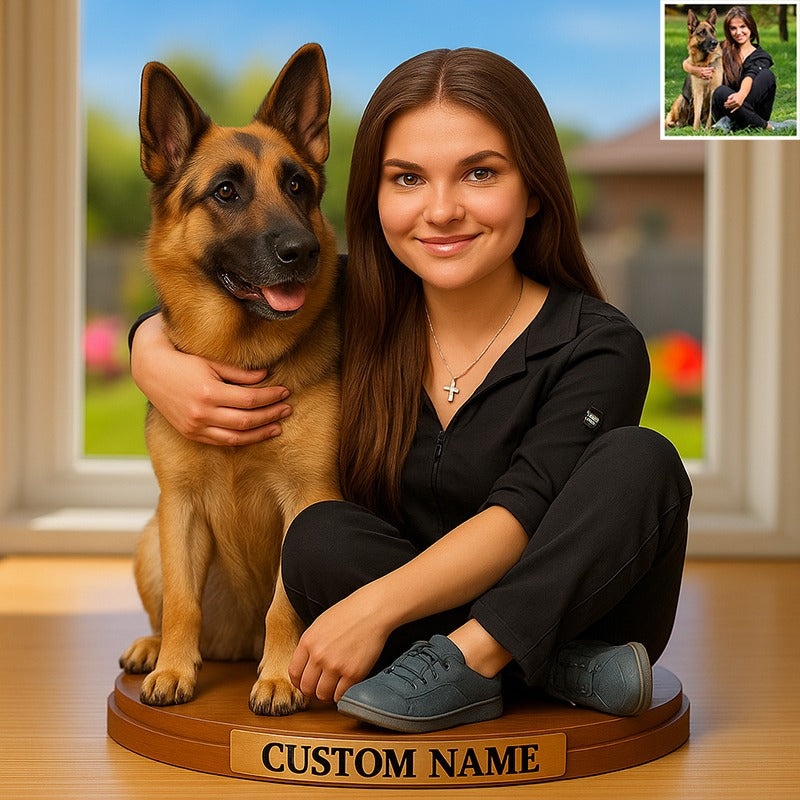 Custom Pet Photo Cartoon Style Acrylic Plaque