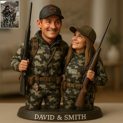 Custom Deer Hunting Photo Pixar Cartoon Style Acrylic Plaque