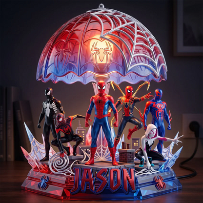 Red Hero- Personalized Spider Hero Acrylic LED Night Light