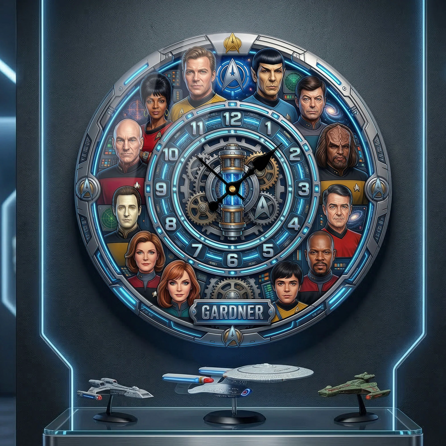 Space Adventure Acrylic Wall Clock Personalized Unique Gifts
