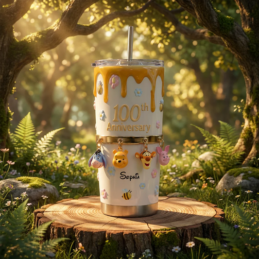 100th Anniversary Of Friendship - Personalized Honey Bear Tumbler