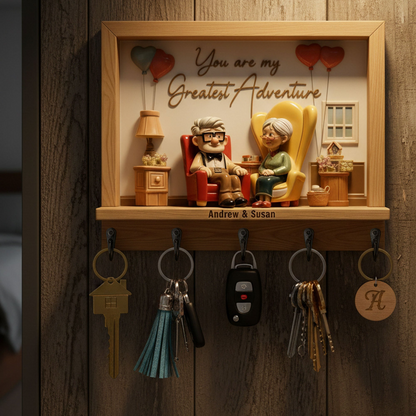 Romantic Couple Acrylic Key Hanger – Personalized Gifts For Couple