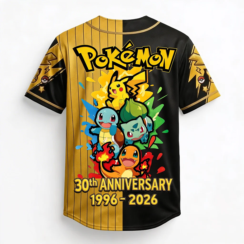 PoMo Celebrate 30 Years Of Catching Them All - Personalized Baseball Jersey