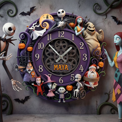 Gothic Fantasy Family Wall Clock Personalized Gifts For Family