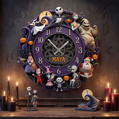 Gothic Fantasy Family Wall Clock Personalized Gifts For Family