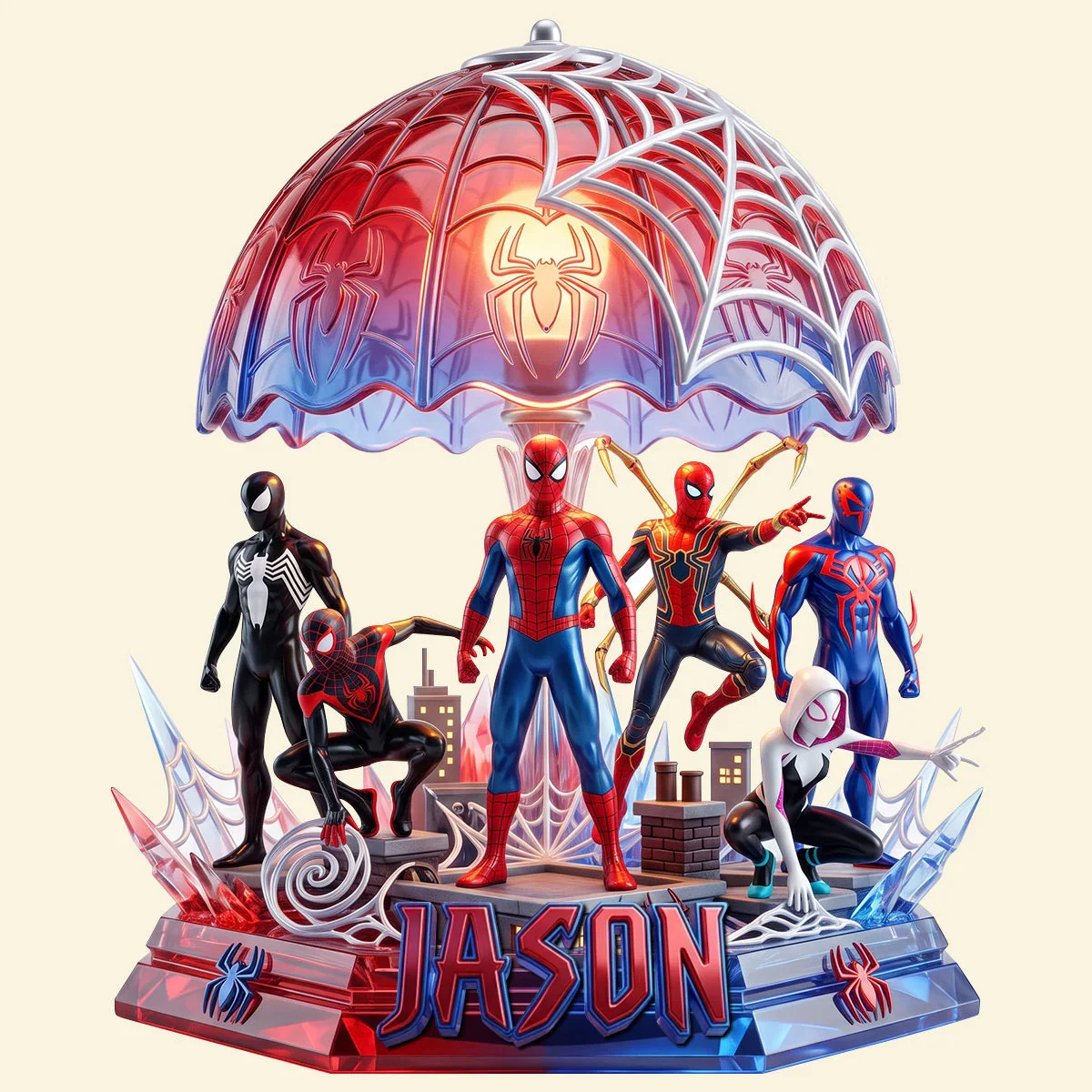 Red Hero- Personalized Spider Hero Acrylic LED Night Light