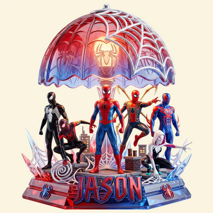 Red Hero- Personalized Spider Hero Acrylic LED Night Light