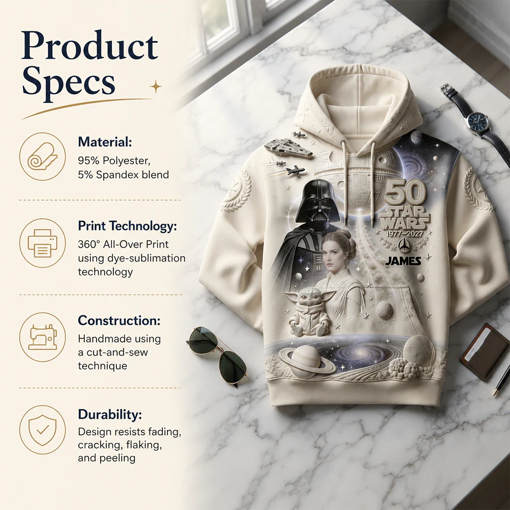 Dark Side 50th Anniversary - Personalized The Force Hoodie
