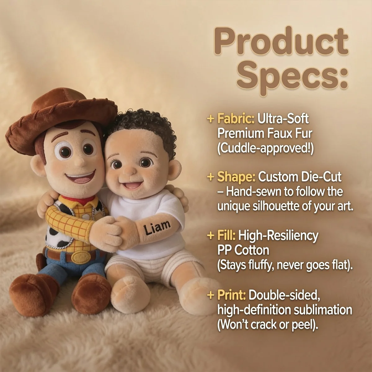 Galaxy And Western Buddy Toy - Personalized Movie For Kids Shaped Pillow