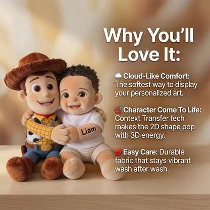 Galaxy And Western Buddy Toy - Personalized Movie For Kids Shaped Pillow