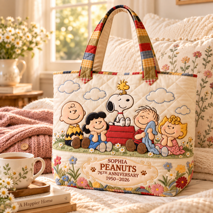 Classic Comic Friends 76th Anniversary Bag - Personalized Quilted Tote Bag