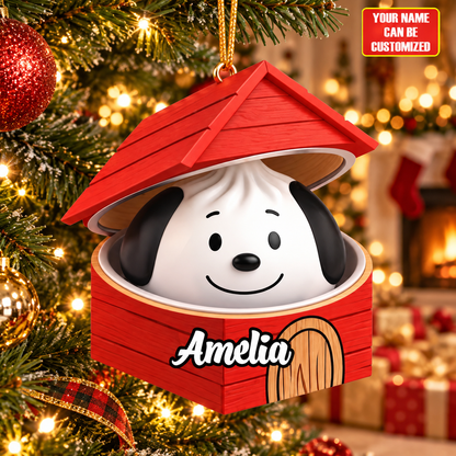 Personalized Dumpling Puppy House Ornament – Christmas Tree Decor
