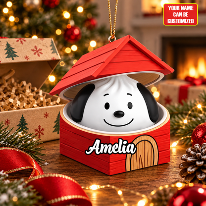 Personalized Dumpling Puppy House Ornament – Christmas Tree Decor