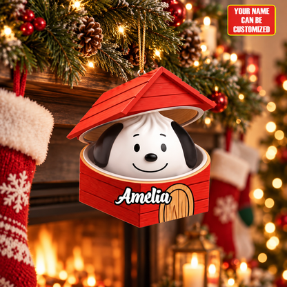 Personalized Dumpling Puppy House Ornament – Christmas Tree Decor