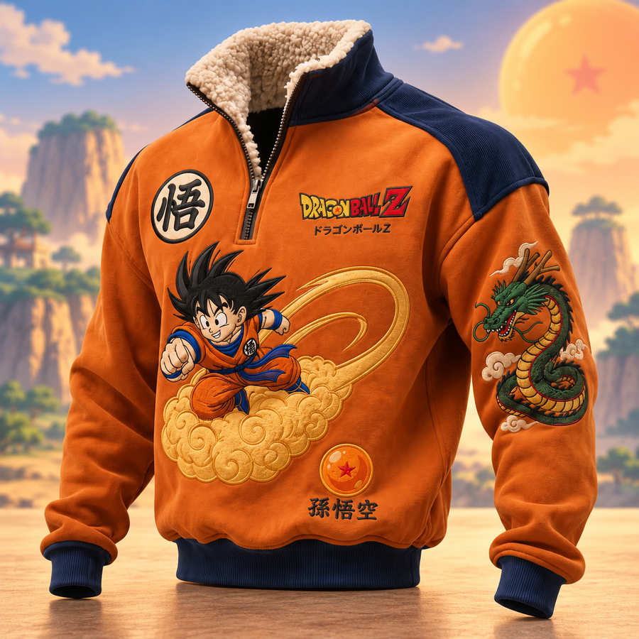 Anime Warrior Fleece Quarter-Zip Pullover